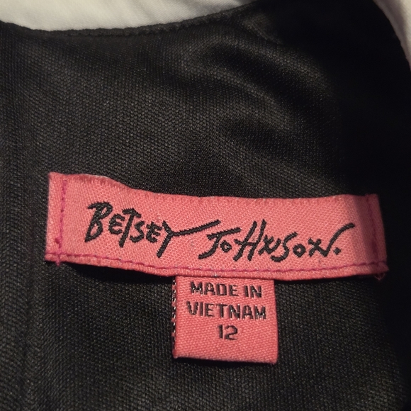 Pearl Collar Black Flared Dress Size 12 - Picture 6 of 8